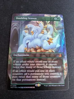 1x Doubling Season Anime Borderless Foil (Wilds of Eldraine: Enchanting Tales) - Image 1