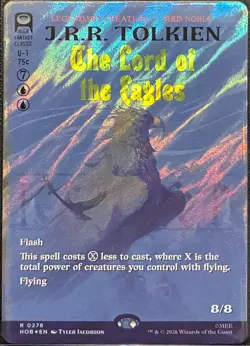MTG The Hobbit The Lord of the Eagles Borderless Book Cover Surge Foil (Rare) - Image 1
