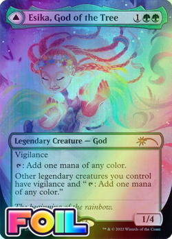 x1 Esika God of the Tree / The Prismatic Bridge SLD MTG 1155 FOIL BORDERLESS 1x - Image 1