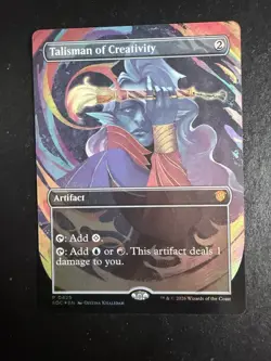Talisman of Creativity Borderless Foil, Secrets of Strixhaven Codex Promo MTG NM - Image 1