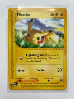 Pokemon Pikachu 124/165 Expedition Base Set 2002 WOTC E-Reader Non-Holo NM/Mint - Image 3