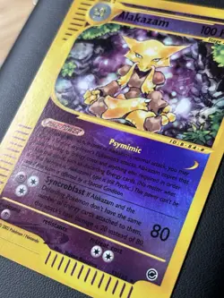 NM-/LP+ Alakazam 33/165 - Reverse Holo - Expedition E Reader - Pokemon Card WOTC - Image 4