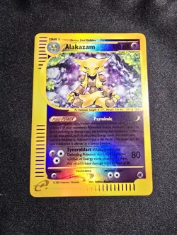 Pokemon Expedition Base Set Alakazam Reverse Holo 1/165 NM - Image 1