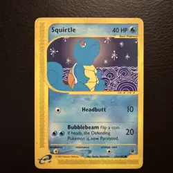 Pokemon TCG Squirtle 132/165 Expedition Base Set Non-Holo E-Reader - Image 1