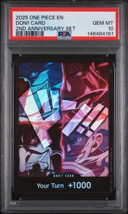 2025 ONE PIECE ENGLISH VERSION 2ND ANNIVERSARY SET DON!! CARD PSA 10 - Image 1