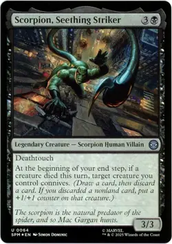 Scorpion, Seething Striker (Foil) - 0064 Marvel's Spider-Man MTG SHIPS NOW NM/M - Image 1