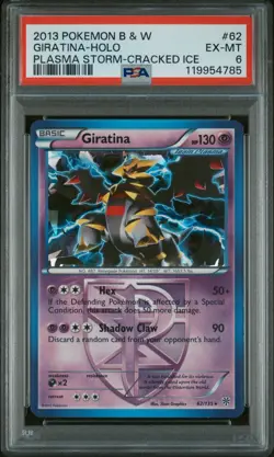 PSA 6 Pokemon Giratina 62/132 Plasma Storm Cracked Ice Holo Rare - Image 1