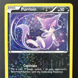Purrloin RC13/RC25 Holo Legendary Treasures: Radiant Collection Pokemon Holo LP - Image 3
