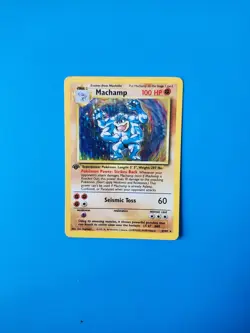 Pokemon TCG Machamp 8/102 Base Set 1st Edition Holo Rare Vintage 1999 WOTC - Image 2