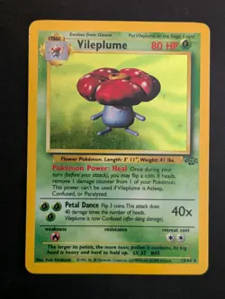 MP Vileplume 15/64 Holo Rare Jungle Set Pokemon TCG Card WOTC Vintage - Image 1