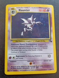 Haunter 6/62 Fossil Holo Rare Pokemon TCG WOTC 1999 Vintage - MP - Image 1