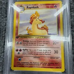 1999 Pokemon Jungle Rapidash 1st Edition PSA 7 #44/64 WOTC Vintage Card - Image 3