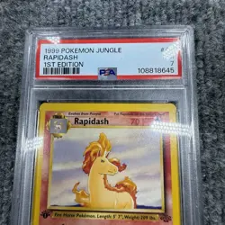 1999 Pokemon Jungle Rapidash 1st Edition PSA 7 #44/64 WOTC Vintage Card - Image 4