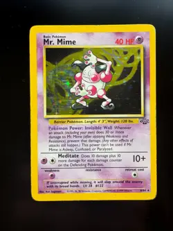 Mr. Mime Holo 6/64 1999 Pokemon Jungle WOTC Vintage Rare - MP - Image 1