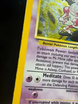 Mr. Mime Holo 6/64 1999 Pokemon Jungle WOTC Vintage Rare - MP - Image 3