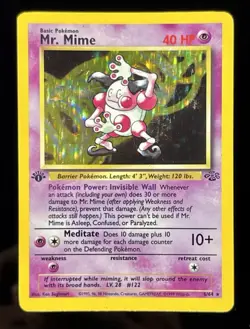 Pokemon TCG: Jungle - Mr. Mime 6/64 Holo 1st Edition WOTC Vintage MP - Image 1