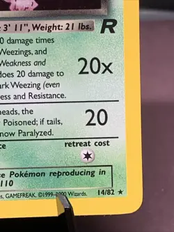 Pokemon TCG 1st Edition Dark Weezing 14/82 Team Rocket Holo Rare VTG WOTC NM - Image 4