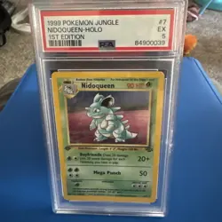 1999 Pokemon Jungle Nidoqueen Holo #7 1st Edition PSA 5 EX WOTC - Image 1
