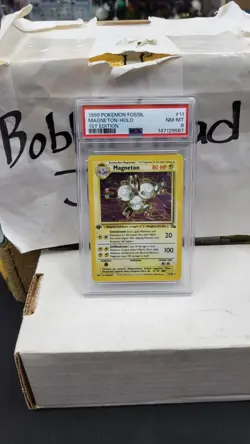 1999 MAGNETON 1ST EDITION HOLO RARE FOSSIL POKEMON TCG PSA 8 NM-MT #11/62 - Image 1