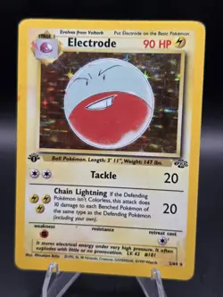 1999 Pokemon Jungle 1st Edition Electrode 2/64 Holo Rare WOTC HP Pink Mark Back - Image 1