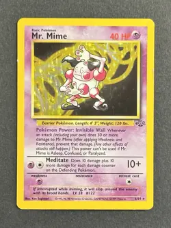 1999 Pokemon Jungle Mr. Mime 6/64 | Holo Rare Vintage WOTC TCG | MP - Image 1
