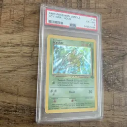 POKEMON TCG - 1999 Jungle SCYTHER Holo Rare #10 - PSA 6 - Image 1