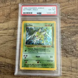 POKEMON TCG - 1999 Jungle SCYTHER Holo Rare #10 - PSA 6 - Image 2