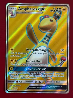 Pokemon TCG SM-Team Up - Ampharos GX Full Art 163/181 Ultra Rare Holo 240HP (NM) - Image 1