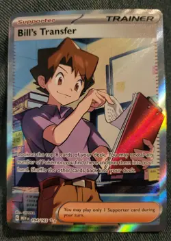 Pokemon Bills Transfer 194/165 Ultra Rare Full Art Trainer Scarlet Violet 151 - Image 1