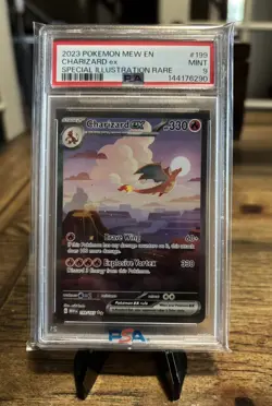 Pokemon TCG Charizard ex 199/165 Scarlet & Violet 151 SIR Holo - PSA 9 - Image 1