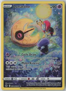 The Pokemon Company Lunatone GG11/GG70 Crown Zenith GG Holo Rare Eng 90 HP 2023 - Image 1