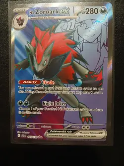 The Pokemon Company N's Zoroark ex 175/159 SV09 Full Art Ultra Rare Holo EN 280 - Image 1