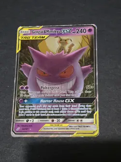 Pokemon Gengar & Mimikyu GX 53/181 Team Up Tag Team Ultra Rare LP Holo Card - Image 1