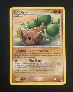 The Pokemon Company Bonsly 71/130 Diamond and Pearl Regular Common Basic 40 HP - Image 1