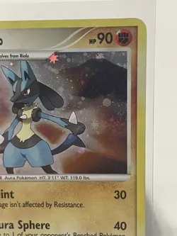 Pokemon TCG Lucario Diamond and Pearl 6/130 Holo Rare English 2007 90 HP - Image 3