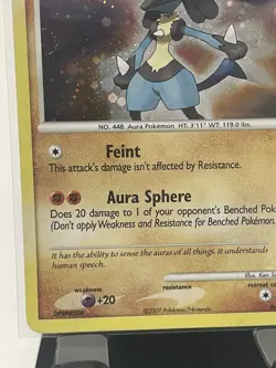 Pokemon TCG Lucario Diamond and Pearl 6/130 Holo Rare English 2007 90 HP - Image 5