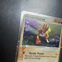 Pokemon Hitmonchan ex 98/109 EX Ruby Sapphire Rare Holo NEAR MINT 2003 SWIRL 🌀 - Image 2