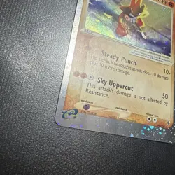 Pokemon Hitmonchan ex 98/109 EX Ruby Sapphire Rare Holo NEAR MINT 2003 SWIRL 🌀 - Image 3