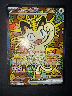 Meowth ex 121/088 ENGLISH Special Illustration Rare - Perfect Order SIR Pokemon - Image 1