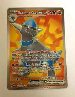 Rampardos ex EX 100/084 Holo Rare Stage 2 Pokemon TCG Card (English) - Image 1