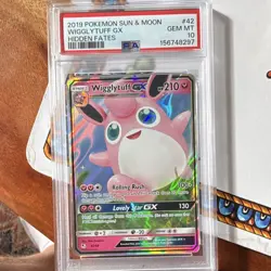 Pokemon PSA 10 Wigglytuff GX 42/68 Hidden Fates Holo Ultra Rare 2019 - Image 1