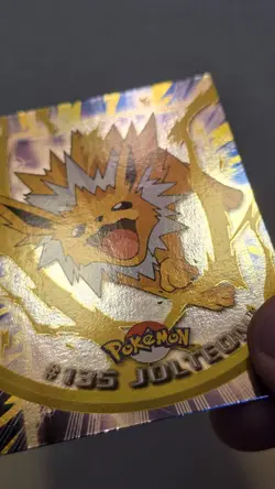 Pokemon 2000 Topps TV Animation Edition Series 3 Jolteon #135 Blue Logo LP - Image 3