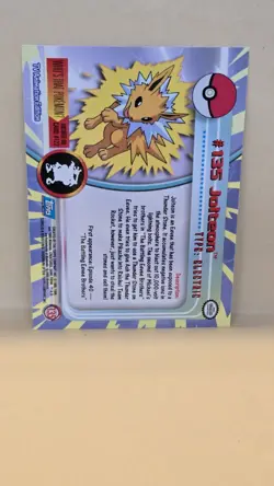 Pokemon 2000 Topps TV Animation Edition Series 3 Jolteon #135 Blue Logo LP - Image 5
