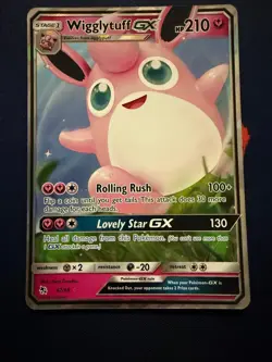 WIGGLYTUFF GX 42/68 HOLO GX RARE HIDDEN FATES POKEMON - Image 1
