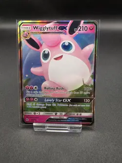 Pokemon TCG Wigglytuff GX Holo Ultra Rare Card Hidden Fates 42/68 NM Condition - Image 1