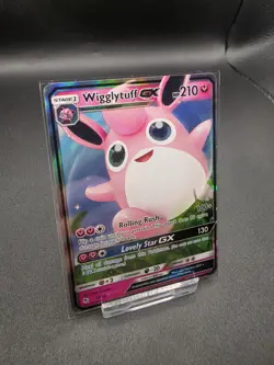 Pokemon TCG Wigglytuff GX Holo Ultra Rare Card Hidden Fates 42/68 NM Condition - Image 3