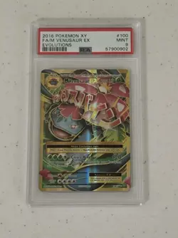 M Venusaur EX 100/108 PSA 9 2016 Pokemon XY Evolutions - Image 1
