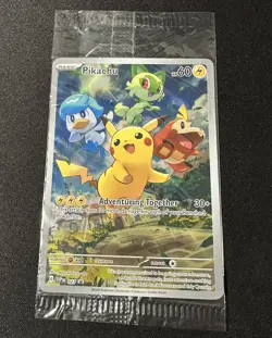 Pokemon TCG - Paldea Evolved ETB - Pikachu 027 - Black Star Promo - NM - SEALED - Image 1