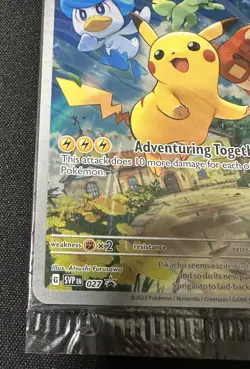 Pokemon TCG - Paldea Evolved ETB - Pikachu 027 - Black Star Promo - NM - SEALED - Image 5