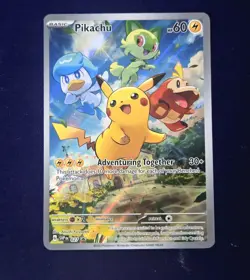 Pikachu SVP 027 Scarlet & Violet Black Star Promo Pokemon Card Holo NM - Image 1